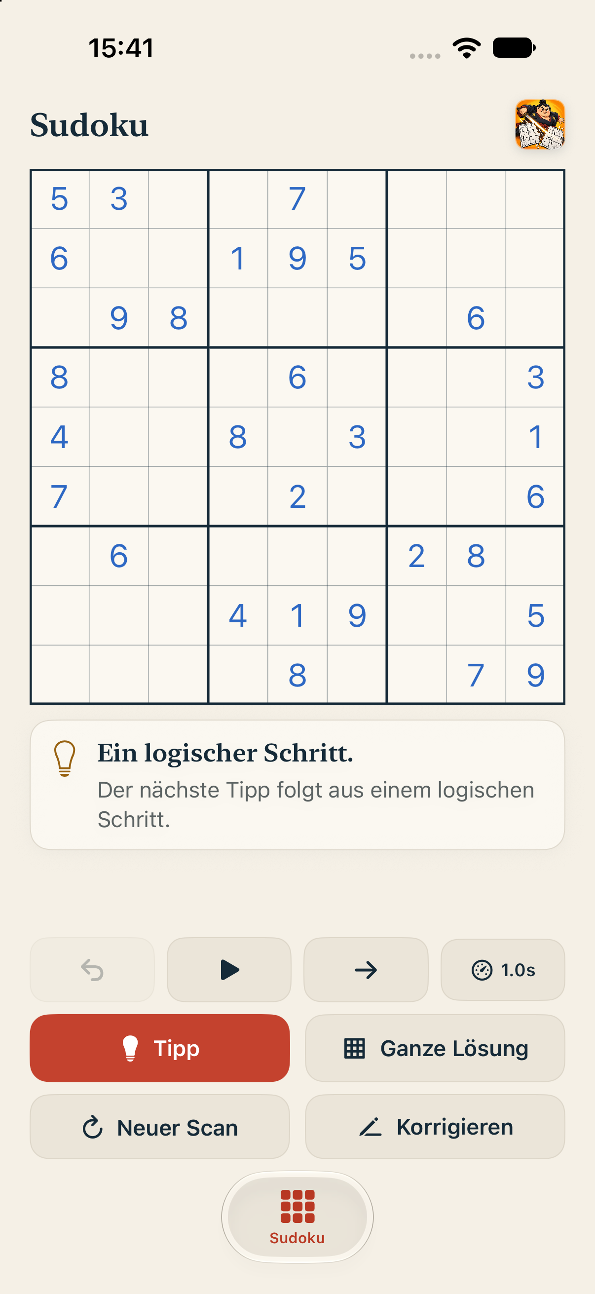 带提示控制的 SudoFlash 棋盘